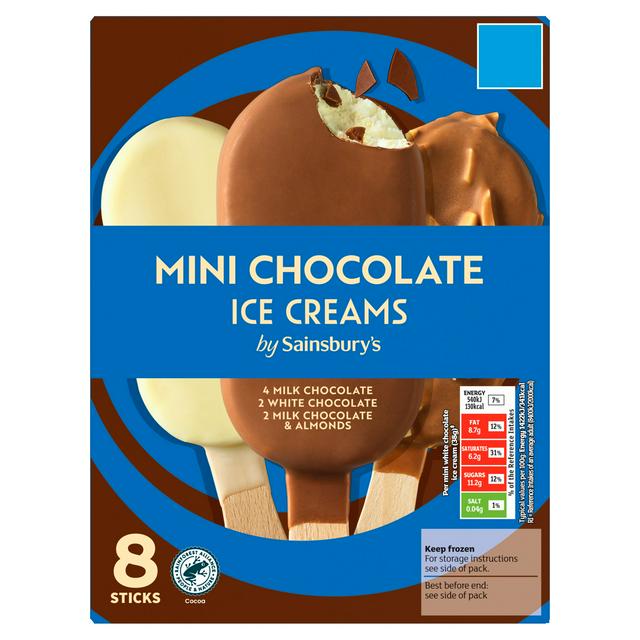 Sainsbury's 8 x 55ml Mini Chocolate Ice Creams