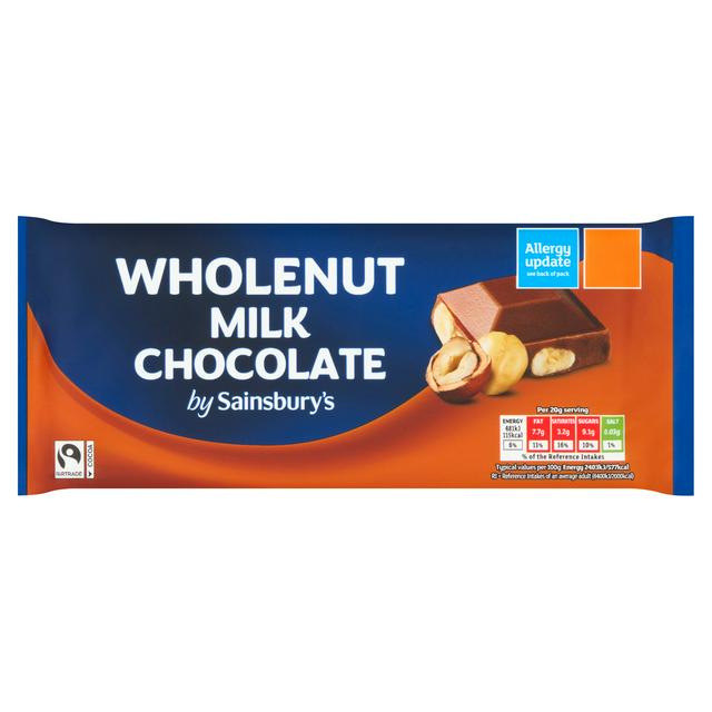 Sainsbury's Wholenut Milk Chocolate 180g