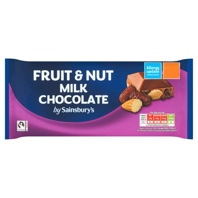 Sainsbury's Fruit & Nut Milk Chocolate 180g