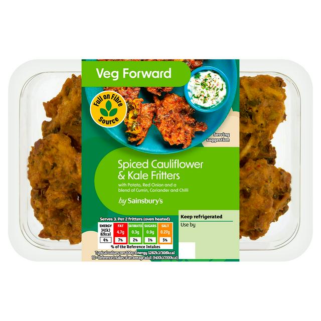 Sainsbury's Spiced Cauliflower & Kale Fritters 120g