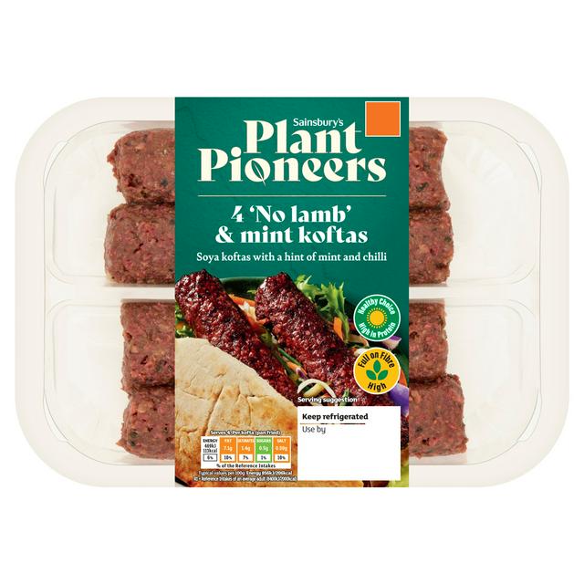 Sainsbury's Plant Pioneers 4 'No Lamb' & Mint Koftas 240g