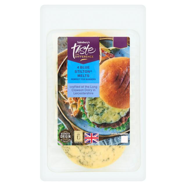 Sainsbury's 4 x Blue Stilton Cheese Melts, Taste the Difference 140g