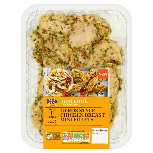 Sainsbury's Just Cook 320g Gyros Style Chicken Breast Mini Fillets