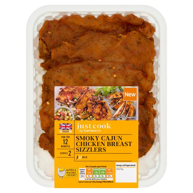 Sainsbury's Just Cook 315g Smoky Cajun Chicken Breast Sizzlers