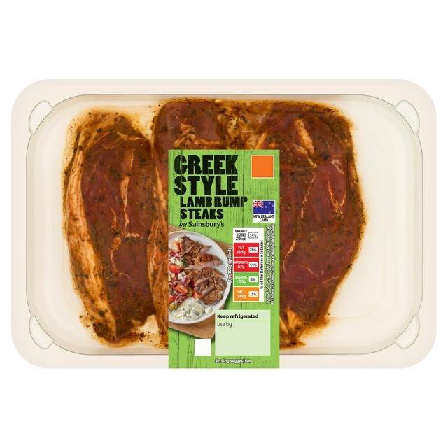 Sainsbury's Greek Style Lamb Rump Steaks 300g
