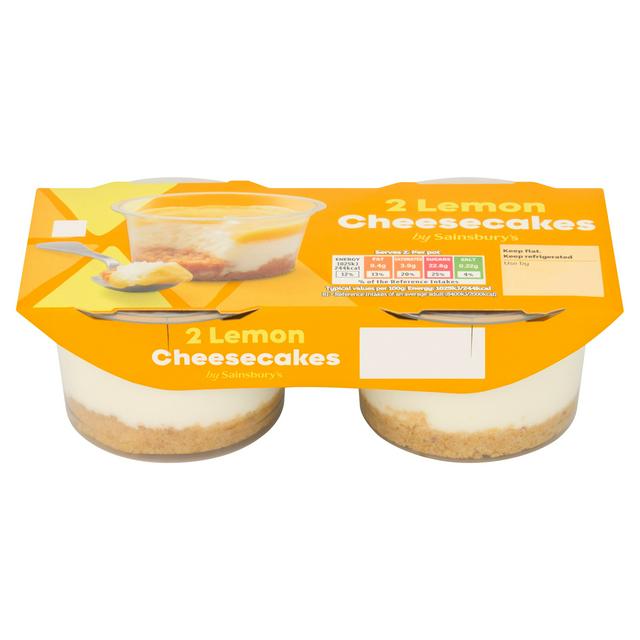 Sainsbury's Lemon Cheesecakes 200g (2 x 100g)