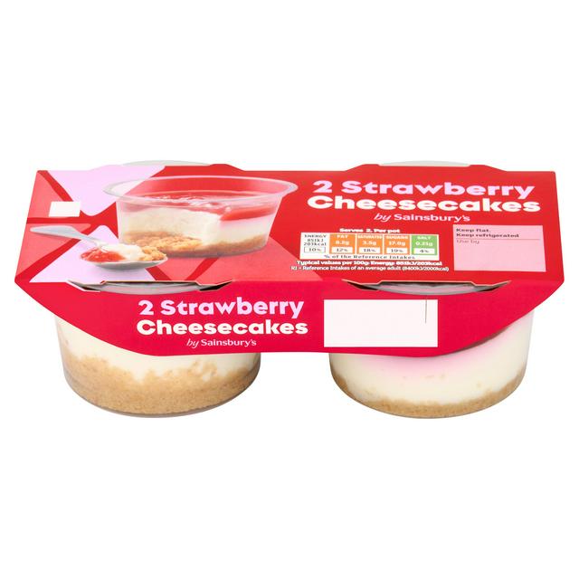 Sainsbury's Strawberry Cheesecakes 200g (2 x 100g)