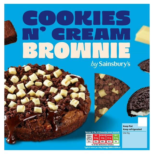 Sainsbury's Loaded 380g Cookies N' Cream Brownie