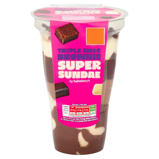 Sainsbury's Loaded 200g Triple Choc Brownie Super Sundae