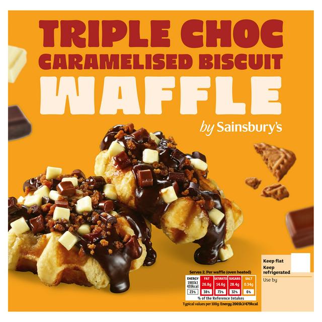 Sainsbury's Loaded 190g Triple Choc Caramelised Biscuit Waffle