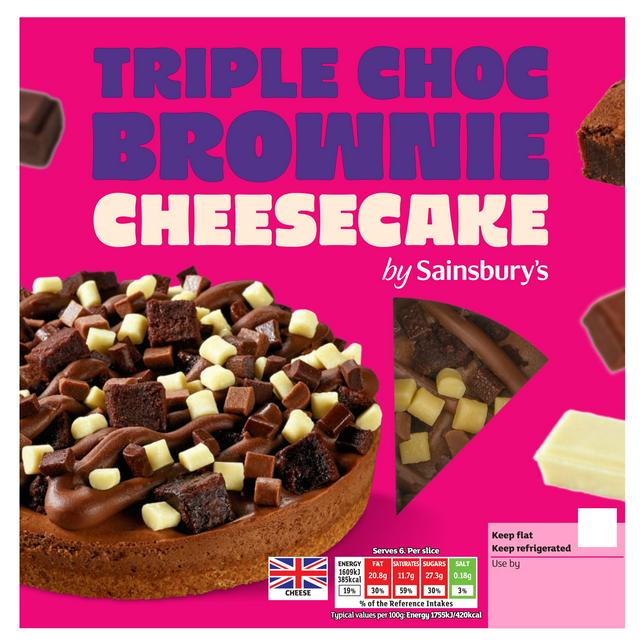 Sainsbury's Loaded 550g Triple Choc Brownie Cheesecake