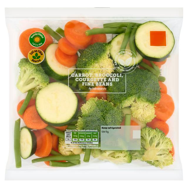 Sainsbury's Carrot, Broccoli, Courgette and Fine Beans 420g