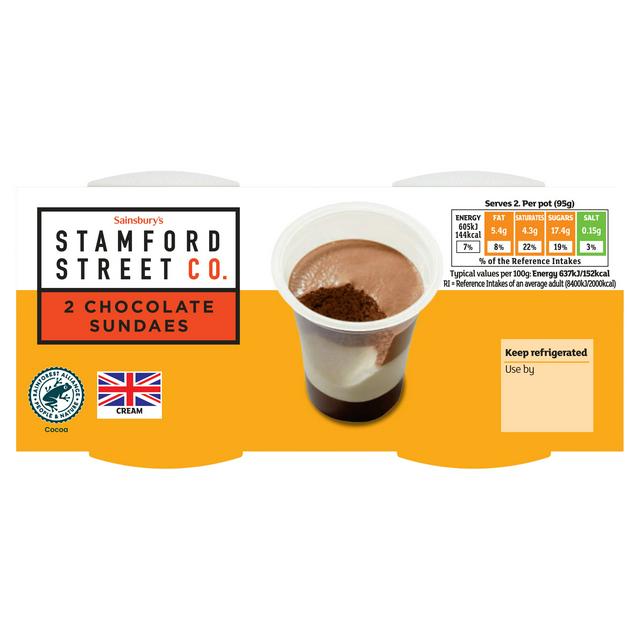 Stamford Street Co. 2 x 95g Chocolate Sundaes