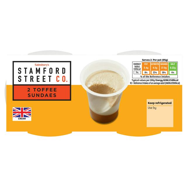 Stamford Street Co. 2 x 95g Toffee Sundaes