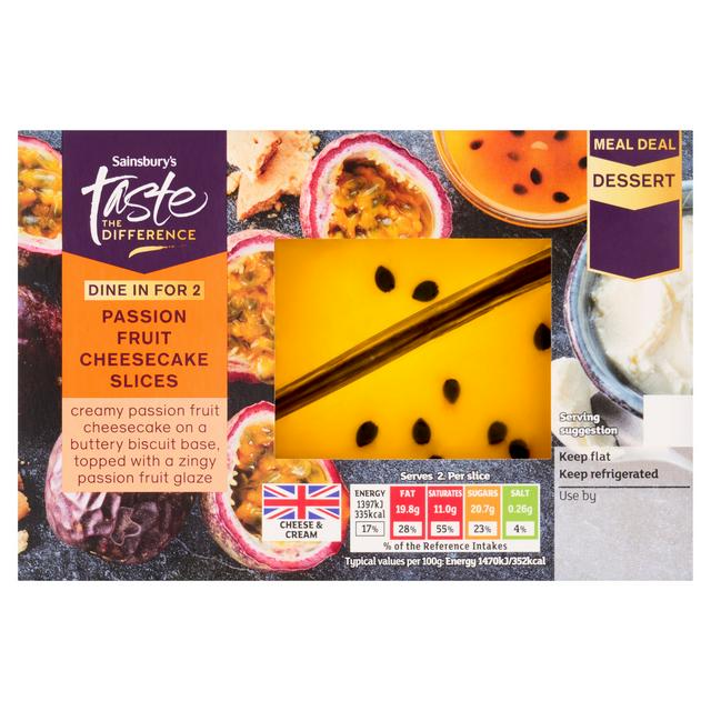Sainsbury's 190g Passion Fruit Cheesecake Slices,Taste The Difference