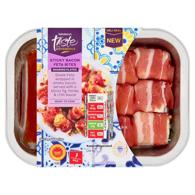 Sainsbury's 200g Sticky Bacon Feta Bites, Taste the Difference
