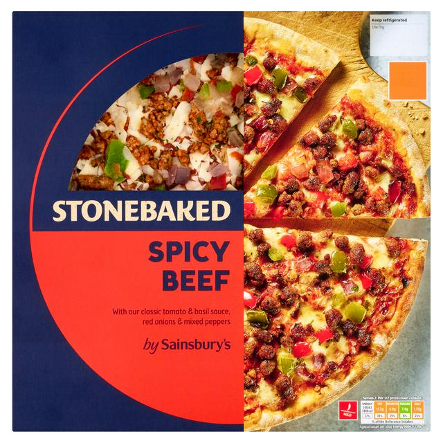 Sainsbury's Stonebaked 310g Spicy Beef Pizza