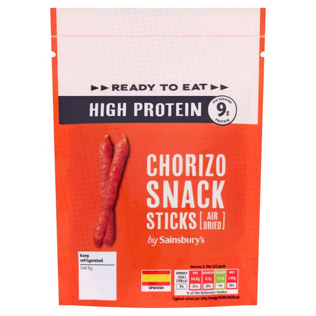 Sainsbury's 70g High Protein Ready to Eat Chorizo Snack Sticks