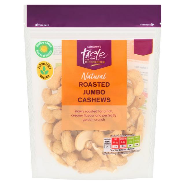 Sainsbury's 150g Natural Roasted Jumbo Cashews, Taste the Difference