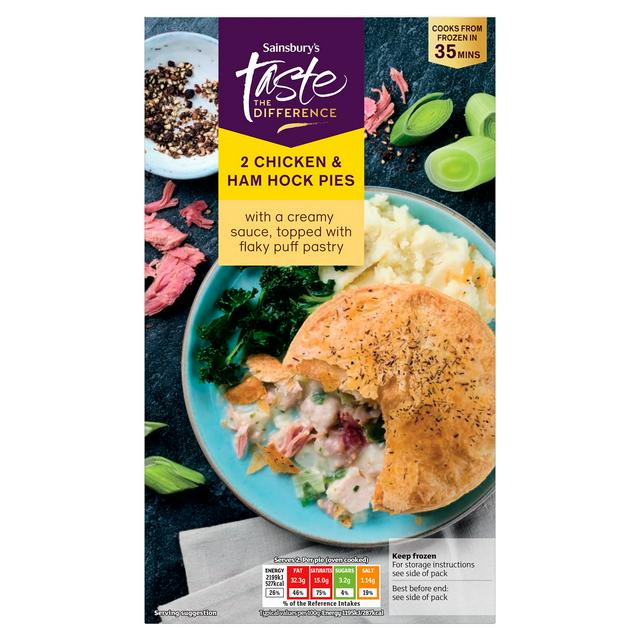 Sainsbury's 2 x Chicken & Ham Hock Pies, Taste the Difference 400g