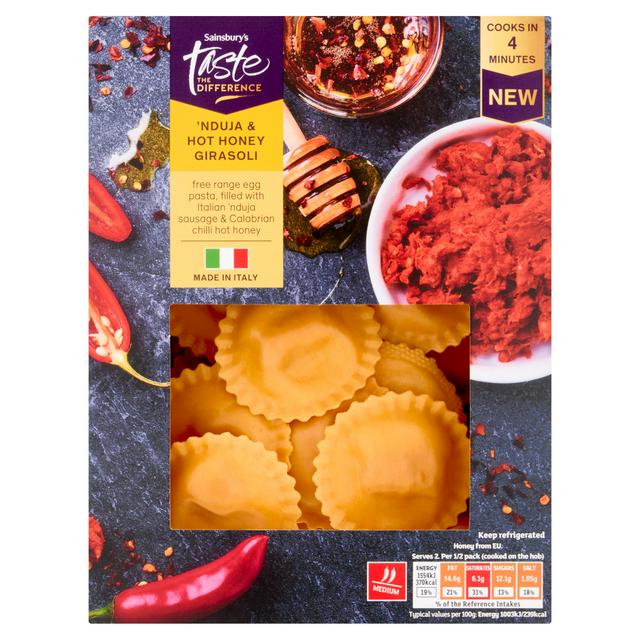 Sainsbury's 250g Nduja & Hot Honey Girasoli Pasta, Taste the Difference