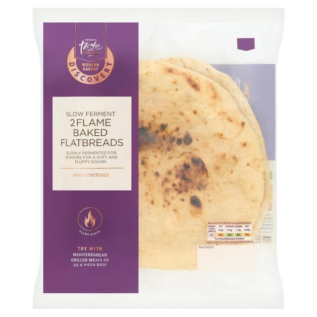 Sainsbury's Discovery 2 x Slow Ferment Flatbread, Taste the Difference