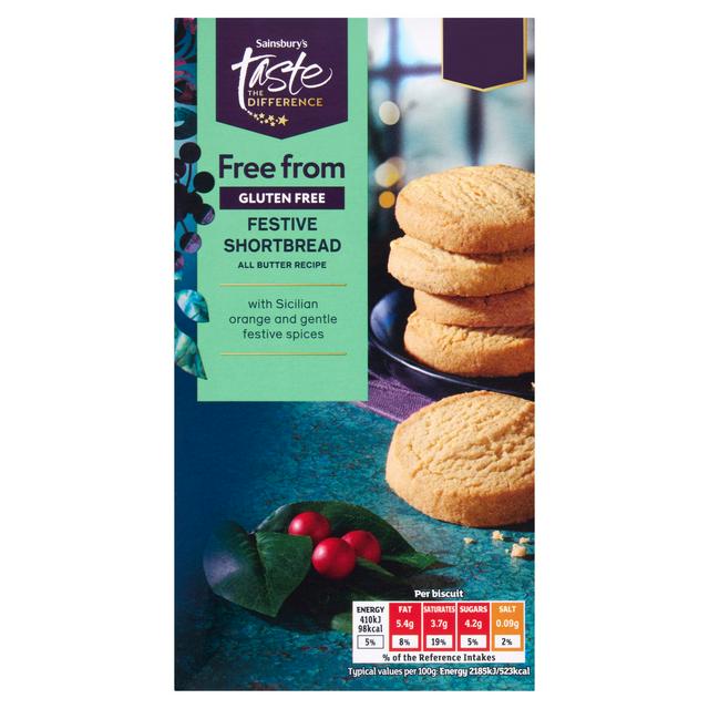 Sainsbury's Free From 150g Festive Shortbread Biscuit