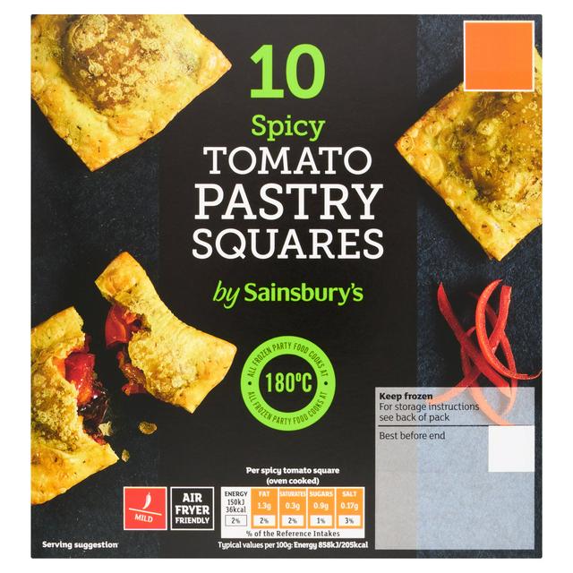Sainsbury's 10 x Spicy Tomato Pastry Squares 200g