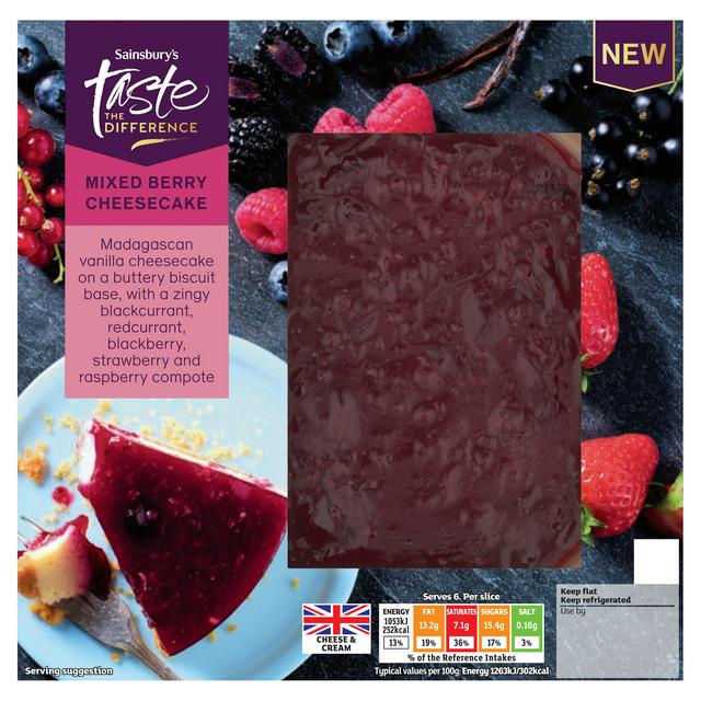 Sainsbury's 500g Mixed Berry Cheesecake, Taste the Difference