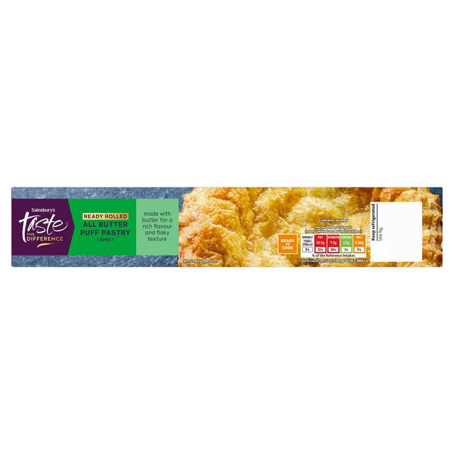 Sainsbury's 320g Ready Rolled All Butter Puff Pastry Sheet, Taste the Difference