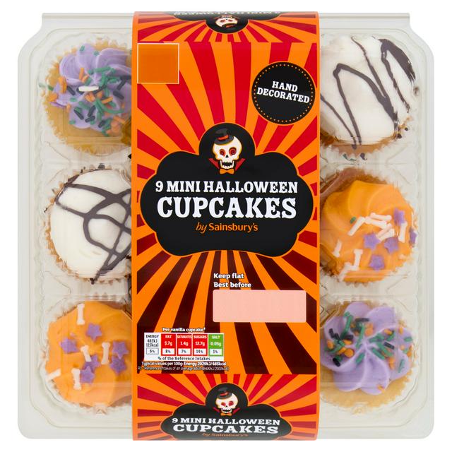 Sainsbury's 9 x Mini Halloween Cupcakes 214g