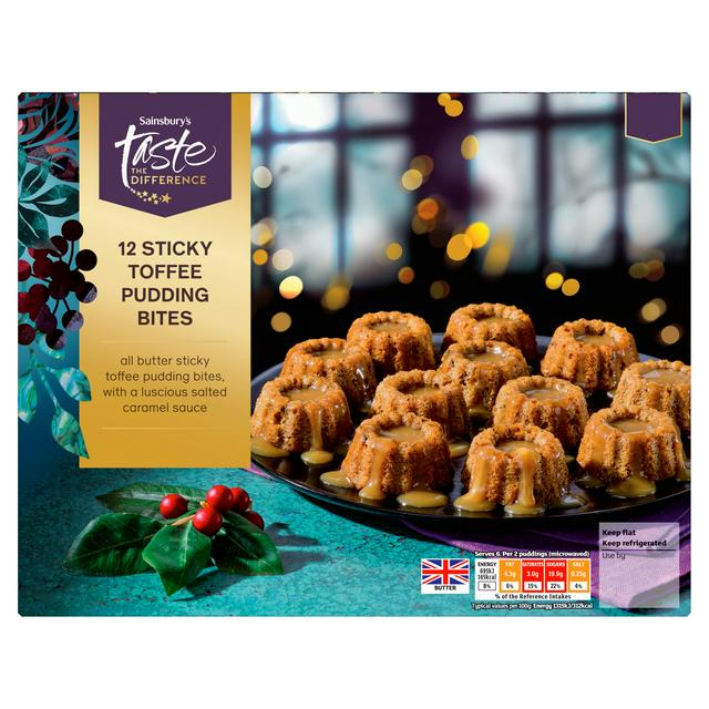 Sainsbury's 12 x Sticky Toffee Pudding Bites, Taste the Difference 320g