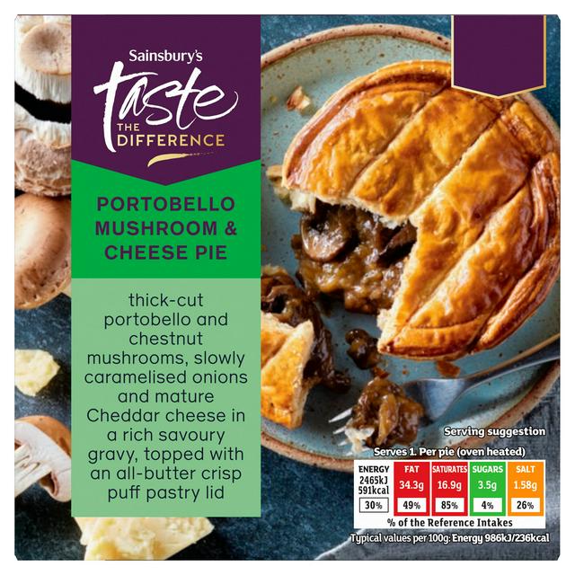 Sainsbury's 250g Portobello Mushroom & Cheese Pie, Taste the Differemce
