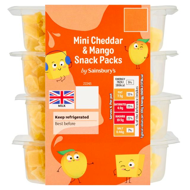 Sainsbury's 4 x 50g Mini Cheddar & Mango Snack Packs