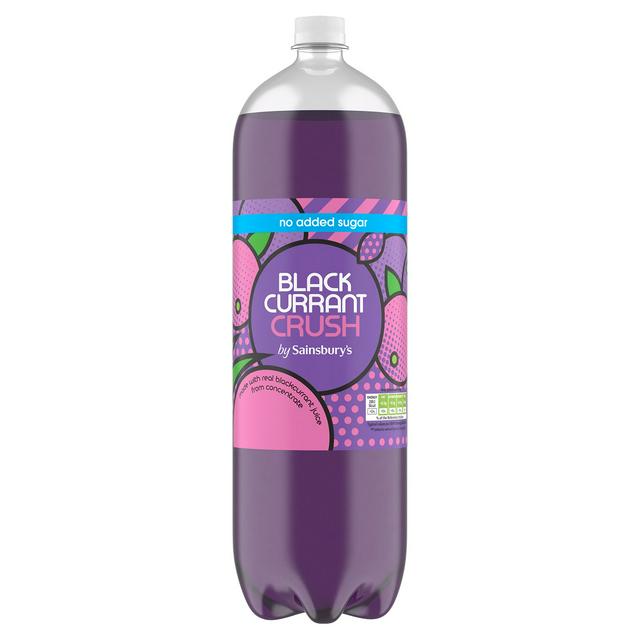 Sainsbury's 2L Blackcurrant Crush Flavoured Drink Bottle