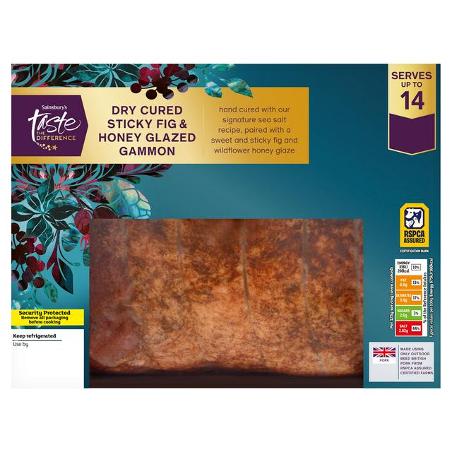 Sainsbury's 2kg Dry Cured Sticky Fig & Honey Glazed Gammon, Taste the Difference