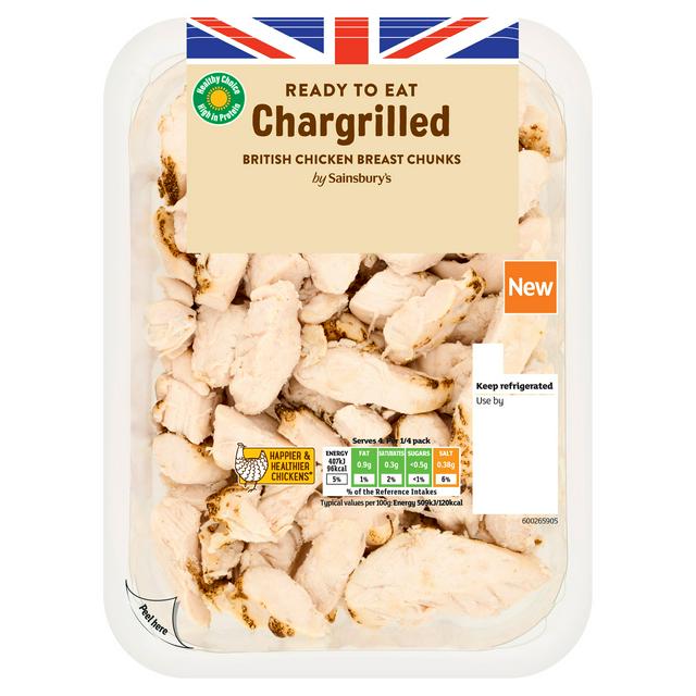 Sainsbury's 320g Chargrilled British Chicken Breast Chunks