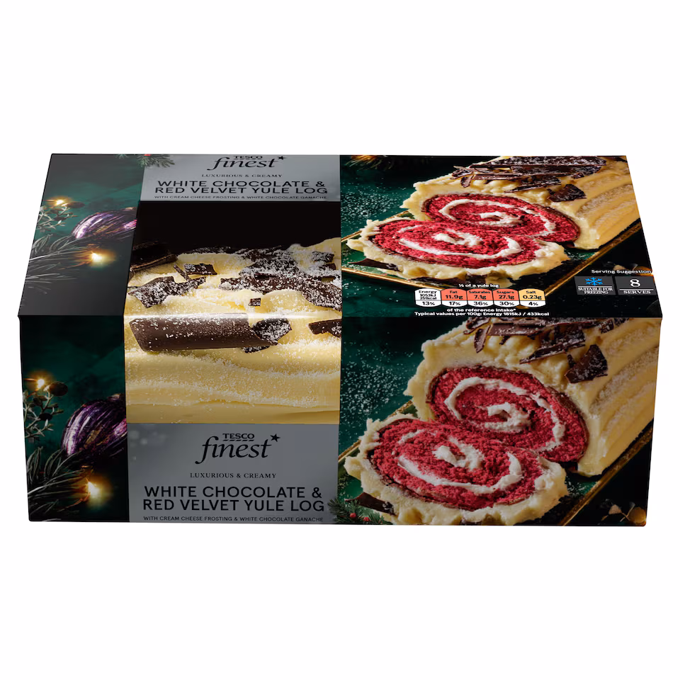 Tesco Finest Red Velvet Yule Log