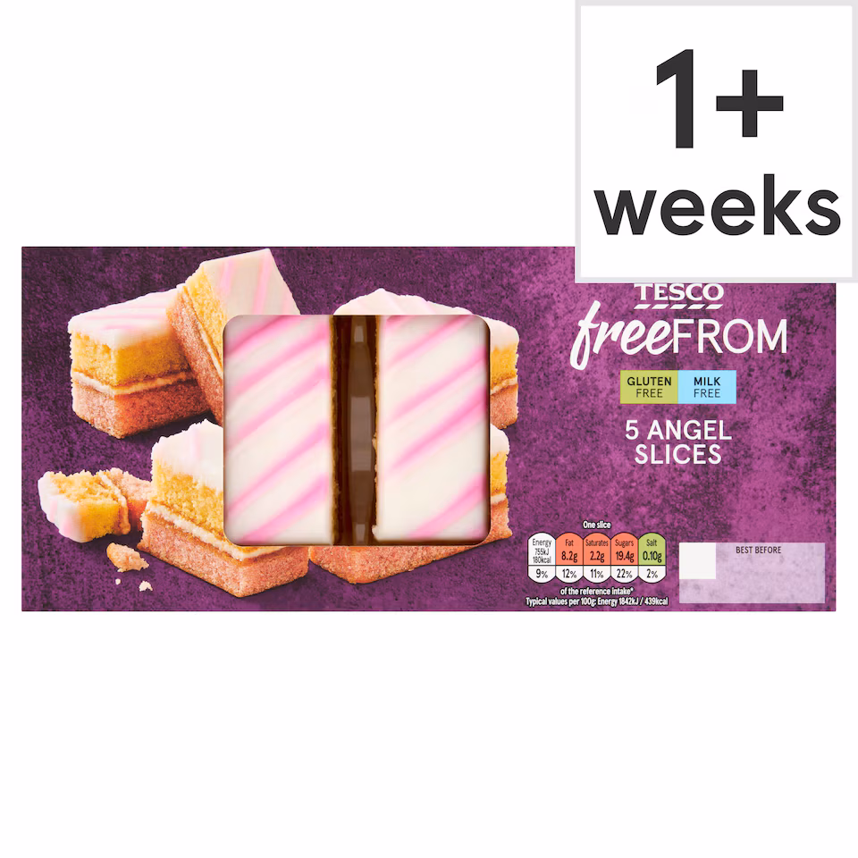 Tesco Free From 5 pack Angel Cake Slices