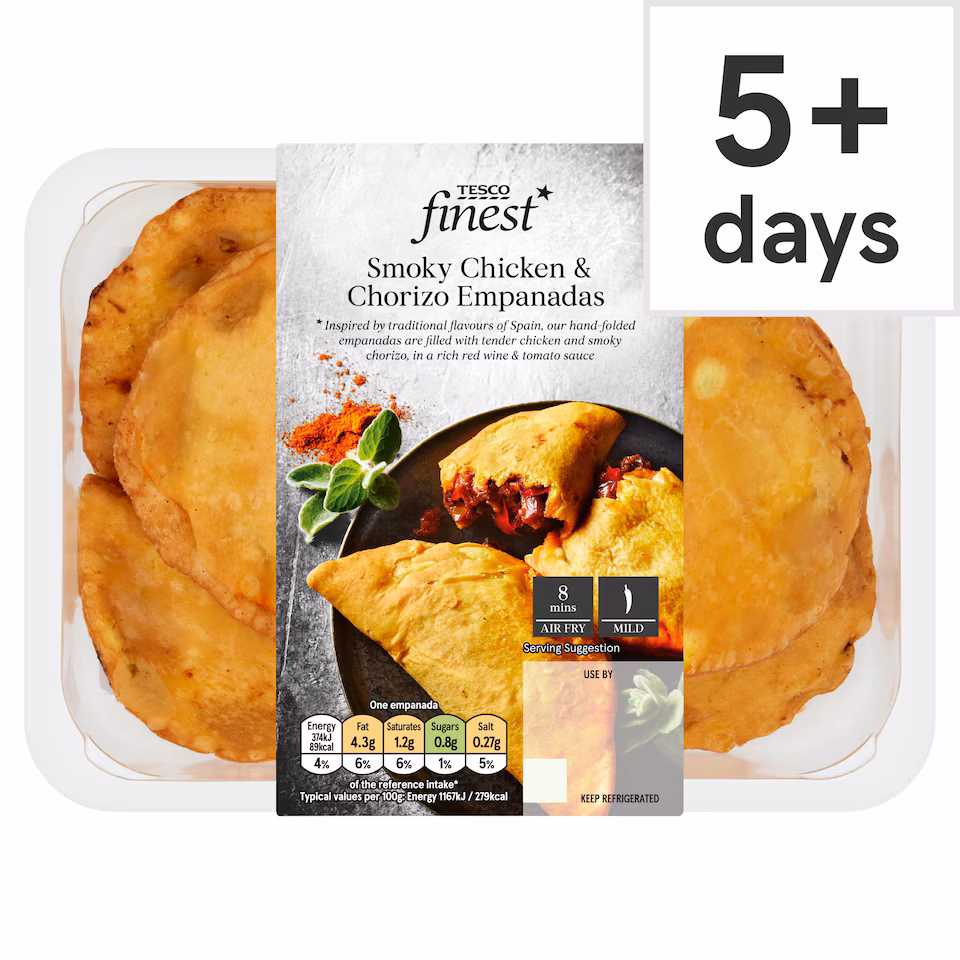 Tesco Finest Smoky Chorizo & Chicken Empanadas 192g