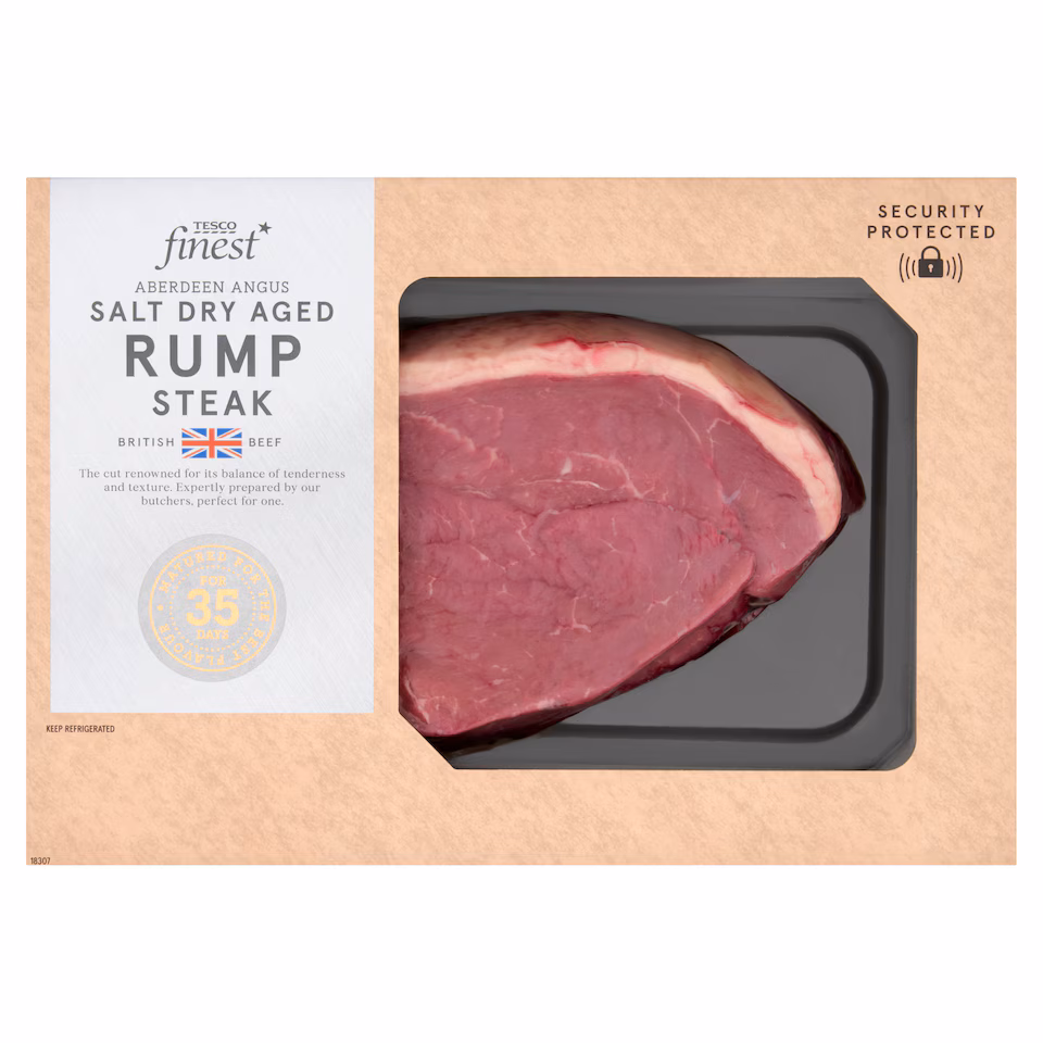 Tesco Finest AA Salt Dry Aged Beef Rump Steak 350g