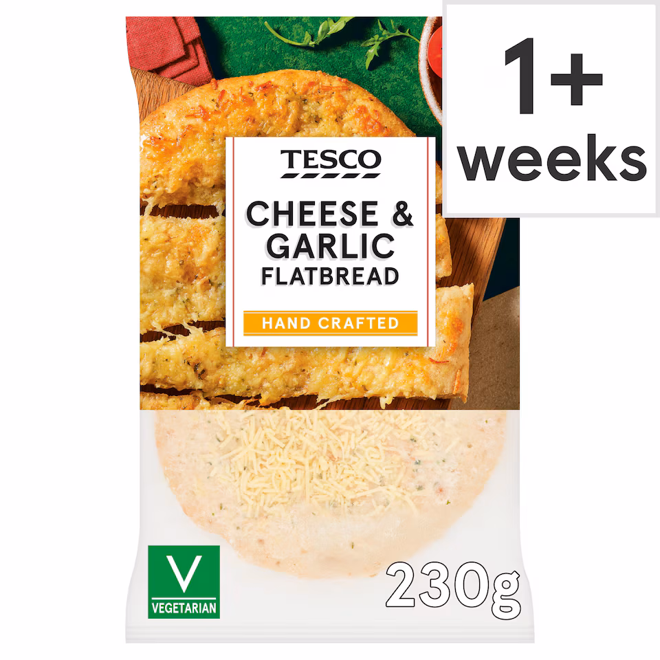 Tesco Cheese and Garlic Flatbread 230g