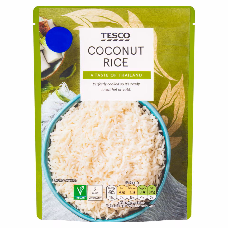 Tesco Coconut Rice 250g