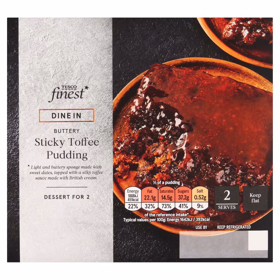 Tesco Finest Sticky Toffee Pudding Meal Deal 230g