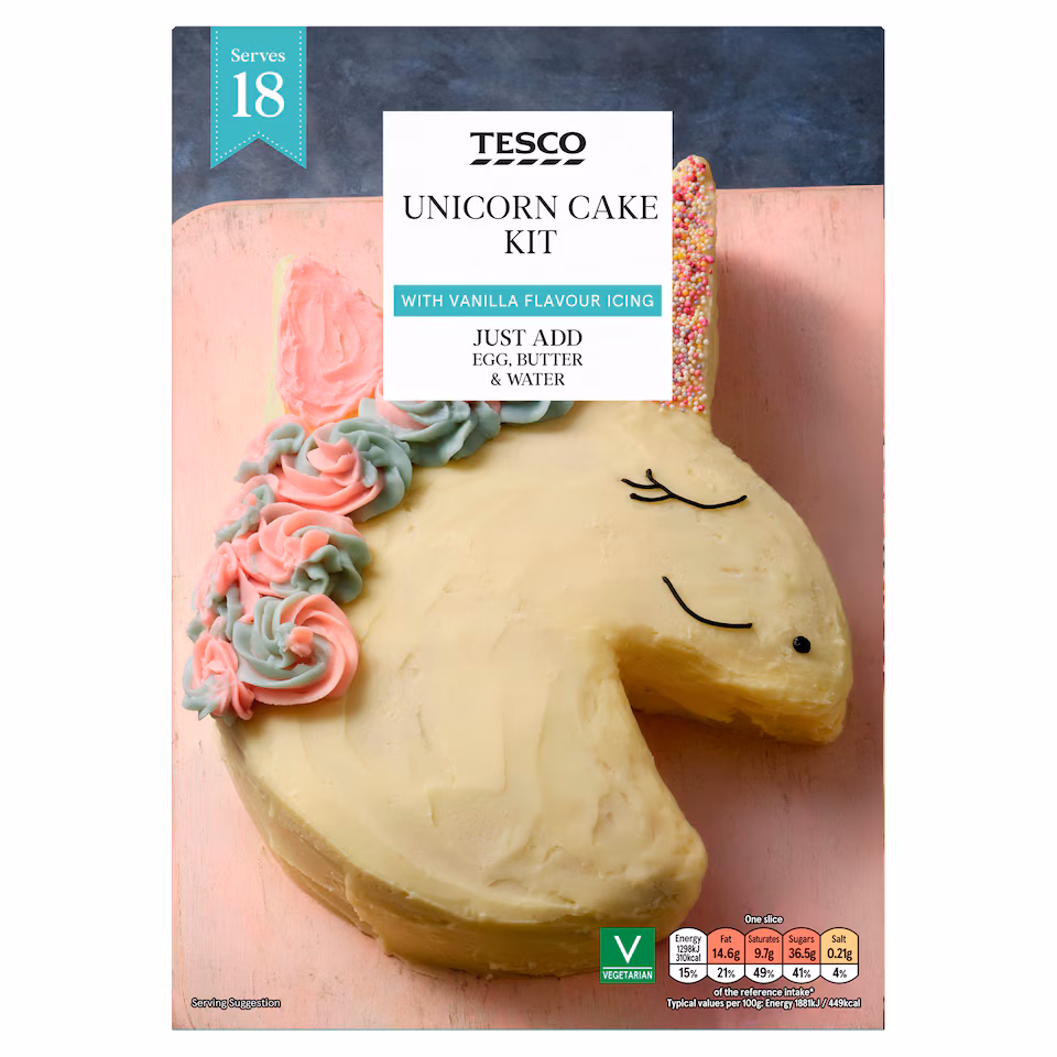 Tesco Unicorn Cake Kit 849g