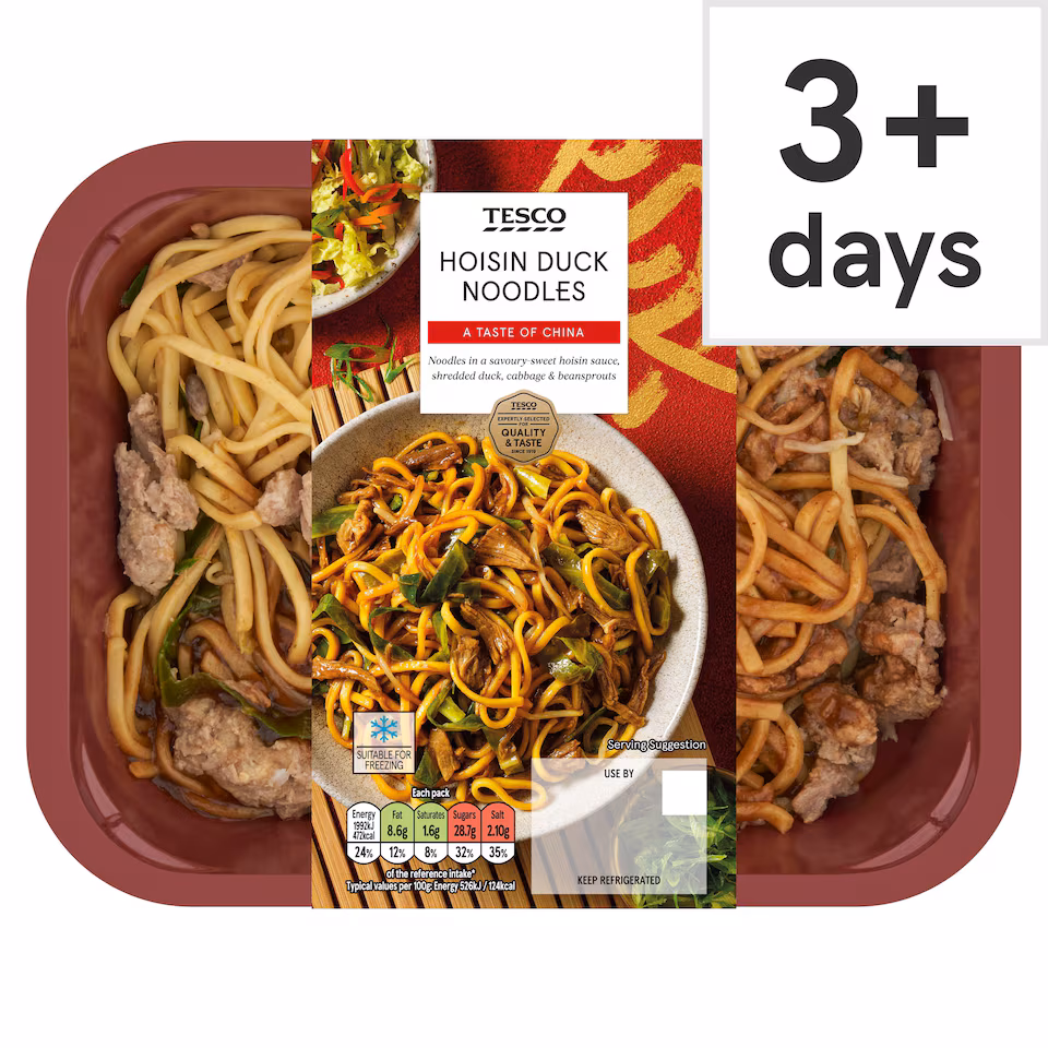 Tesco  Hoisin Duck Noodles 400g