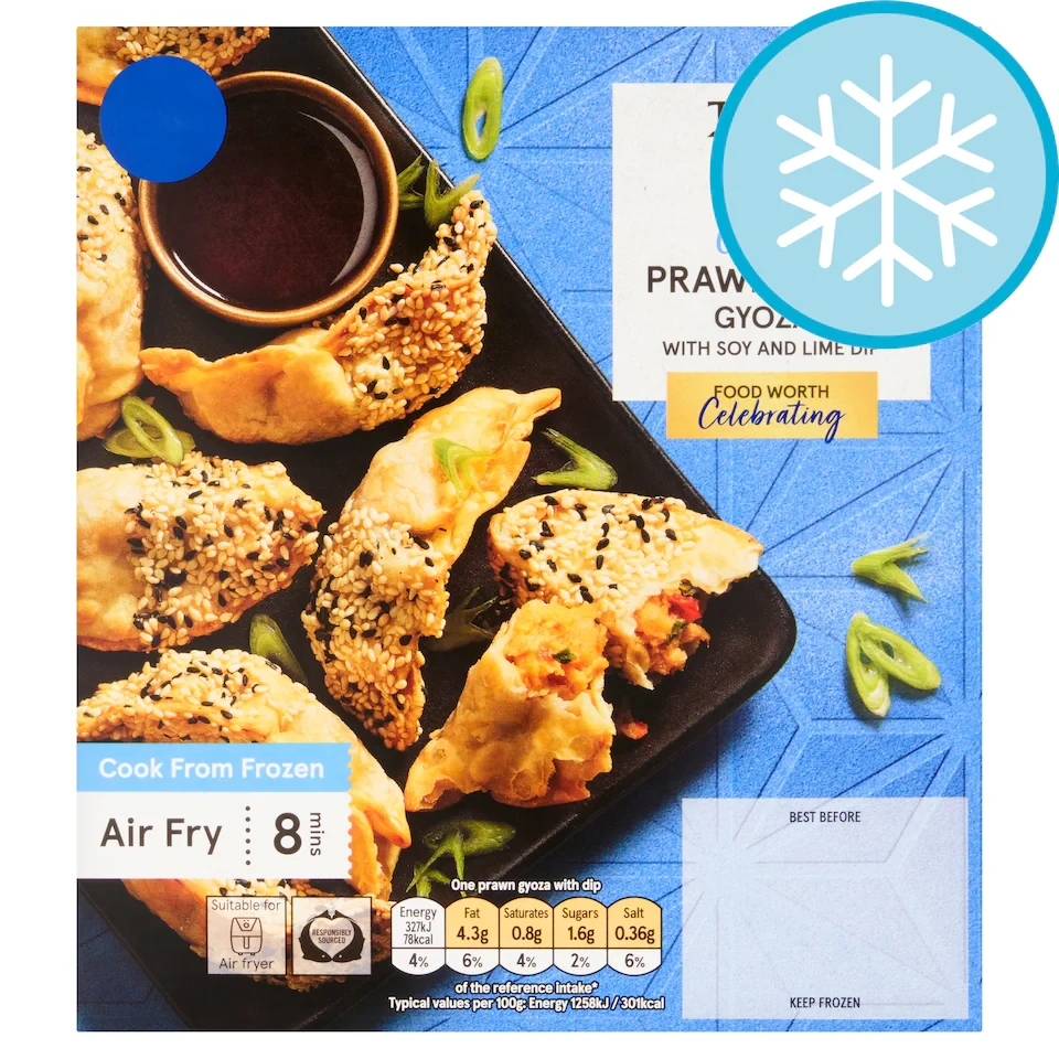 Tesco 8 Prawn Toast Gyozas with Soy & Lime Dip 206g