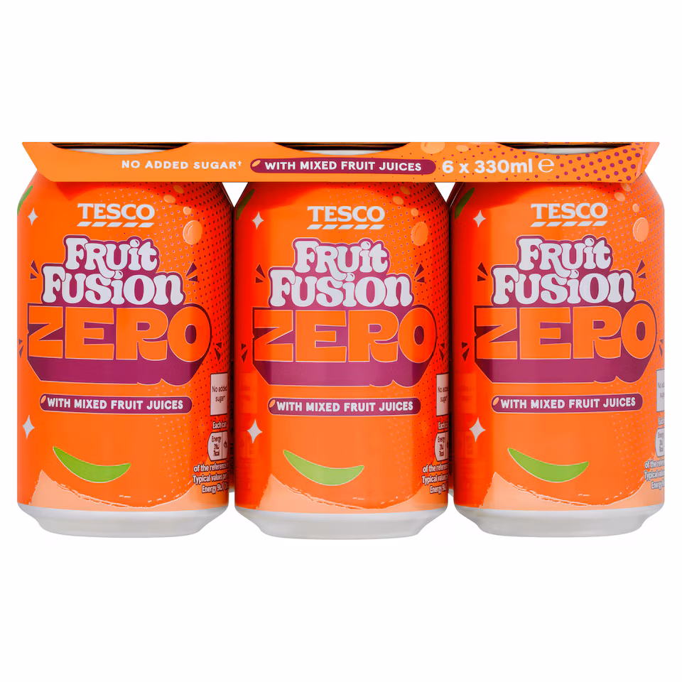 Tesco Fruit Fusion Zero 6x330ml