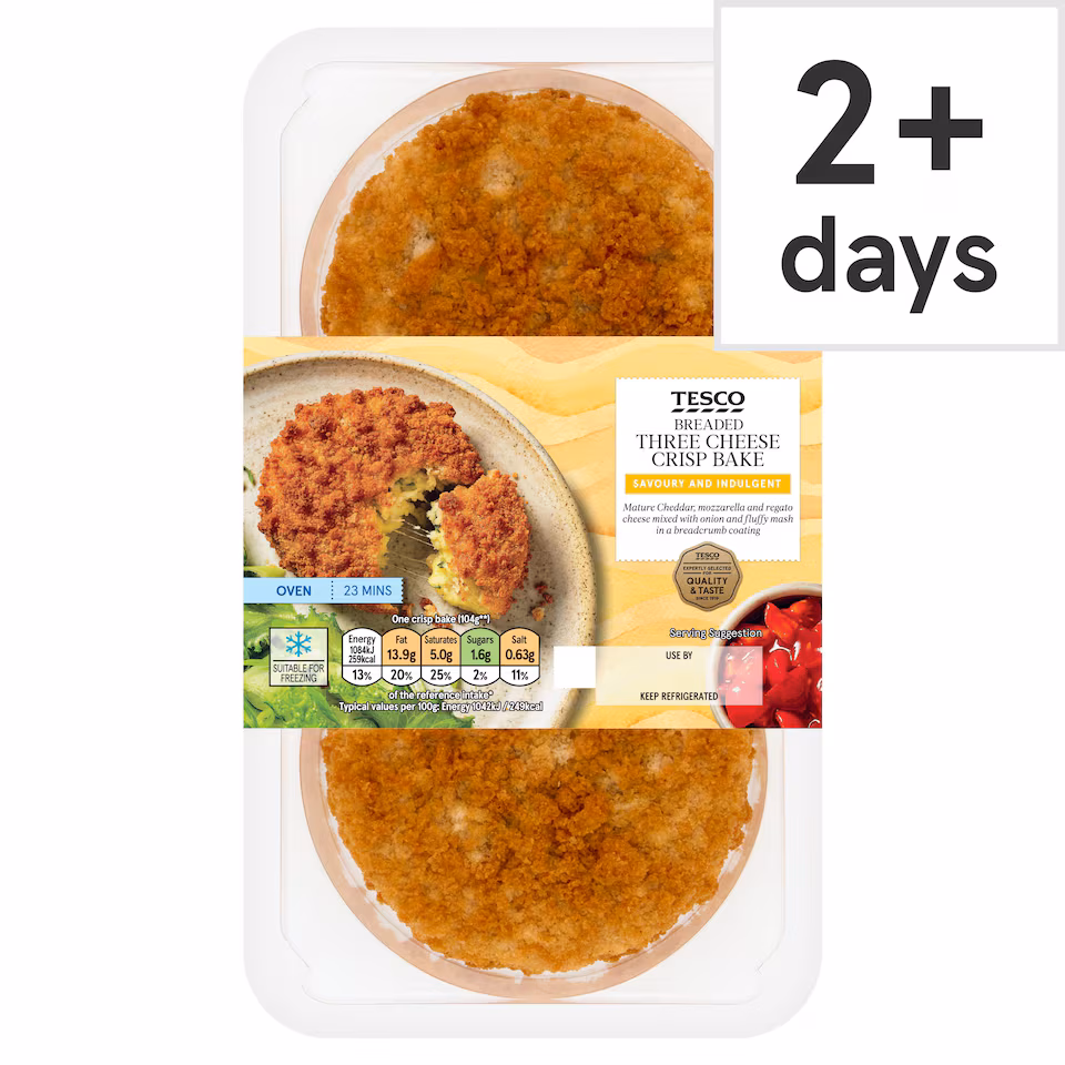 Tesco Breaded Three Cheese Crisp Bake 227g