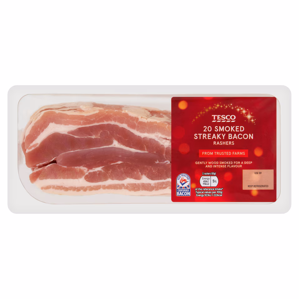 Tesco Smoked Streaky Bacon 500g